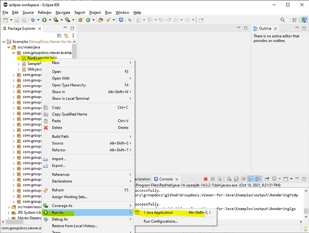 "How to Run Examples" link is broken. Can you explain how to run ...